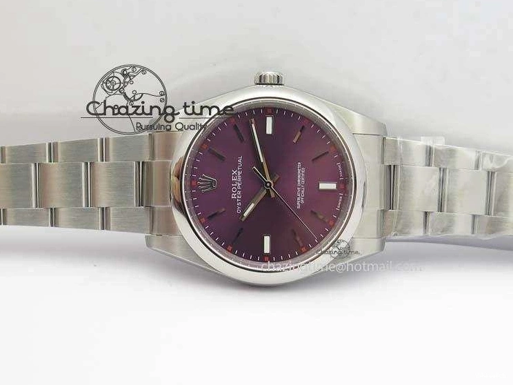 39mm 114300 Bracelet Dial SS On Best Edition SA3132 JF Oyster 1:1 Grape Perpetual 0228
